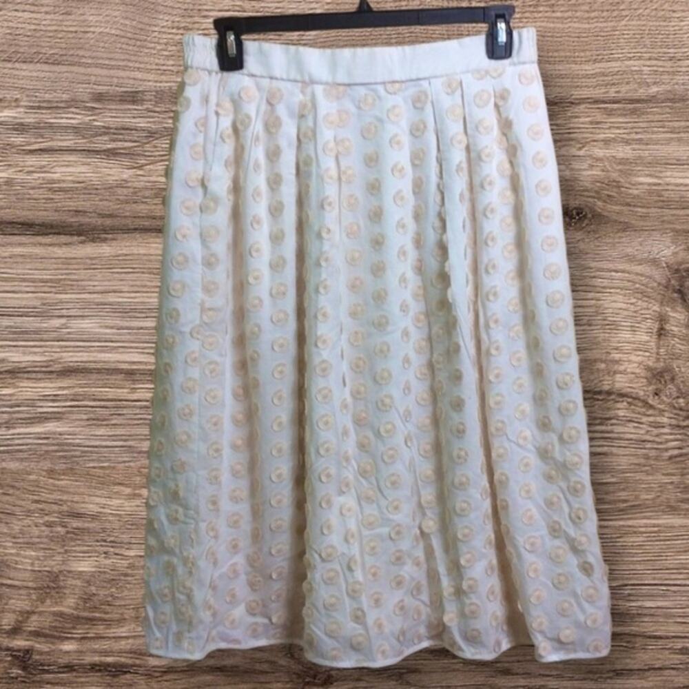 Jcrew ivory Swiss dot burst skirt. Size 12.